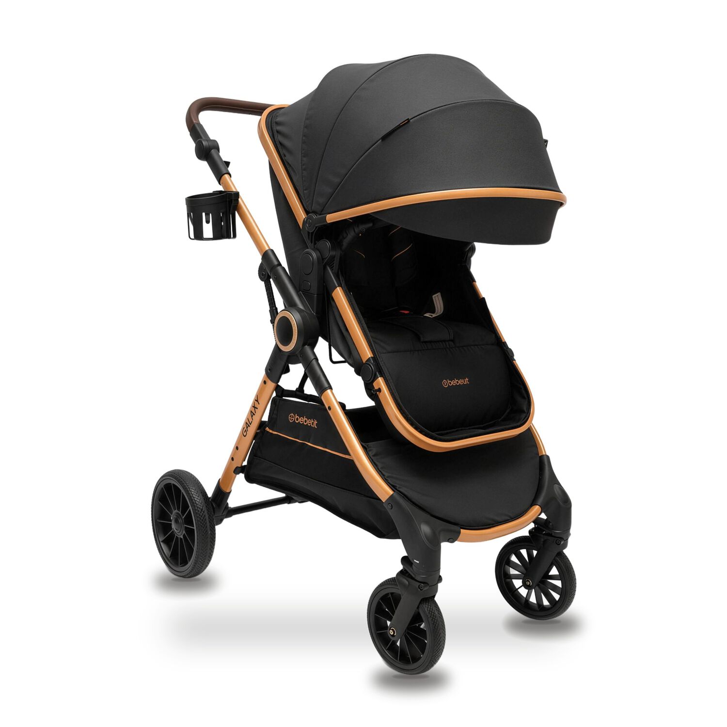 Coche Cuna Travel System Galaxy Isofix Gold Negro image number 2.0
